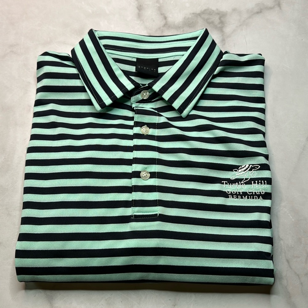 Dunning Golf Striped Polo Turtle Hill Golf Club